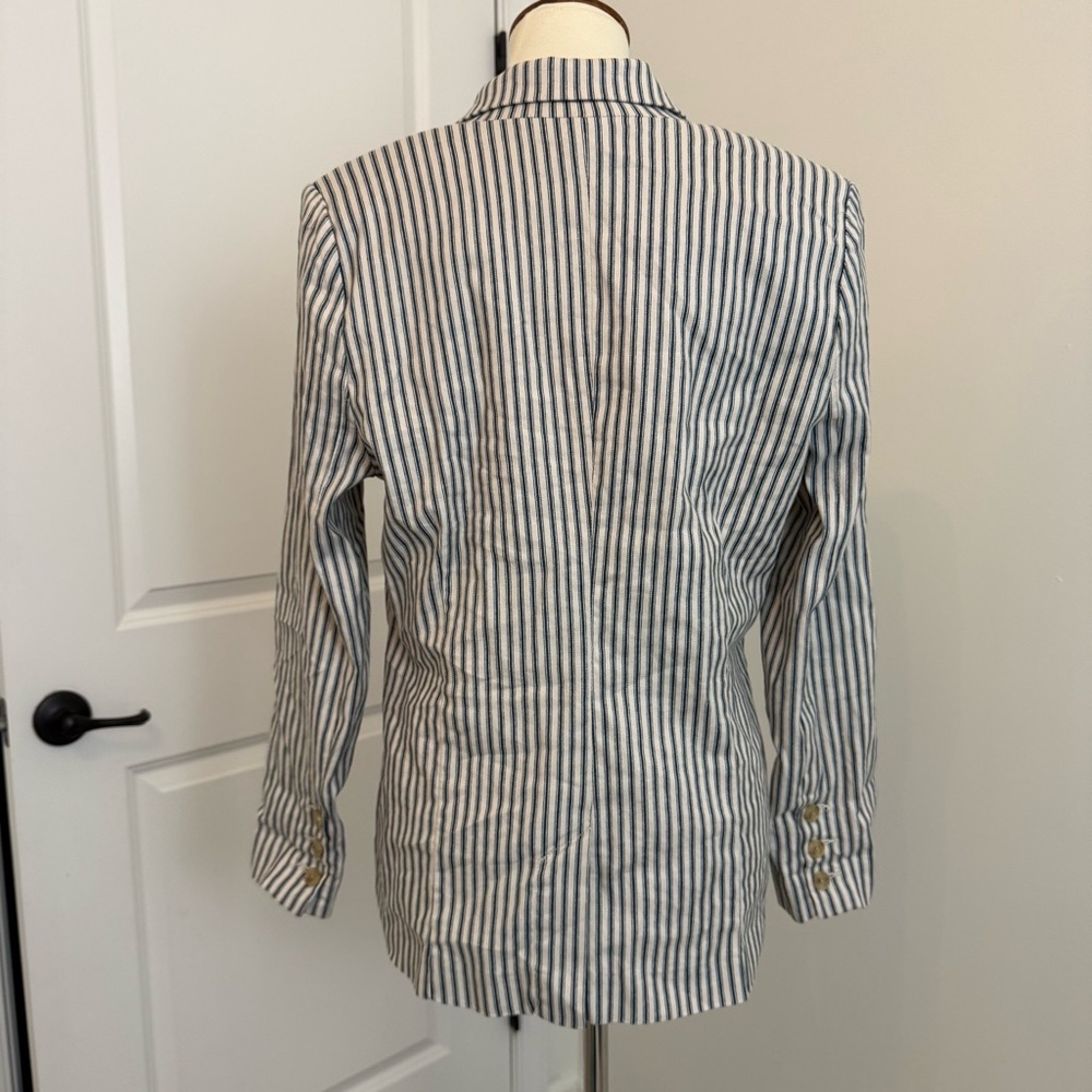 Evereve Navy and White‎ Striped Blazer - Picture 5 of 13